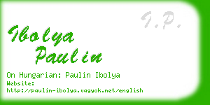 ibolya paulin business card